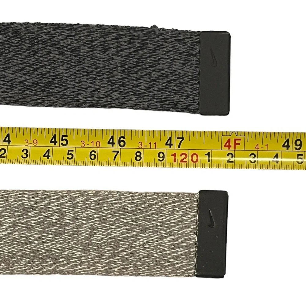 TWO Nike Golf Web Belts - No Buckle - 1.5” x 48”